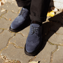 Férfi alkalmi cipő 989 azúr velúr lifestyle