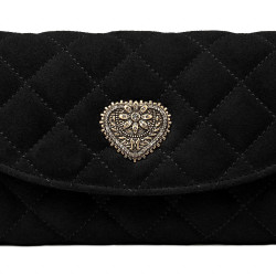 Női váll táska 048g fekete velúr