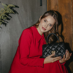 Női válltáska 049g 01 fekete kaviár