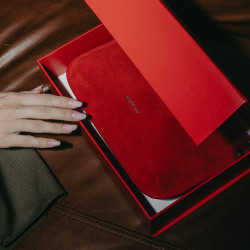 Női kézitáska 211g velúr piros lifestyle