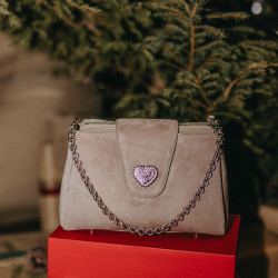 Női válltáska 051g 01 velúr homokkő lifestyle