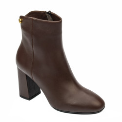 Női magassarkú bokacsizma 1407 kávé