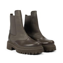 Női csizma 3390 kaki kombinált