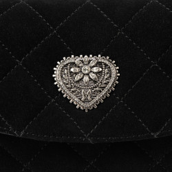 Női váll táska 048g 01 fekete velúr