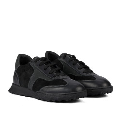 Női sportcipő 6097 fekete kombinált velúr