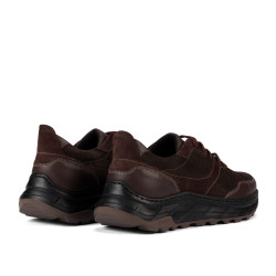 Férfi casual/sport cipő 996 kávé velúr kombinált
