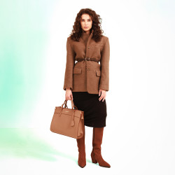 44-1mc női öv kávé velúr lifestyle