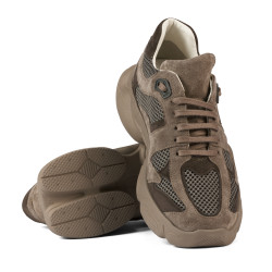 Női sportcipő 6102 homok velúr kombinált