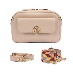 Női válltáska 014g biz púder rózsa