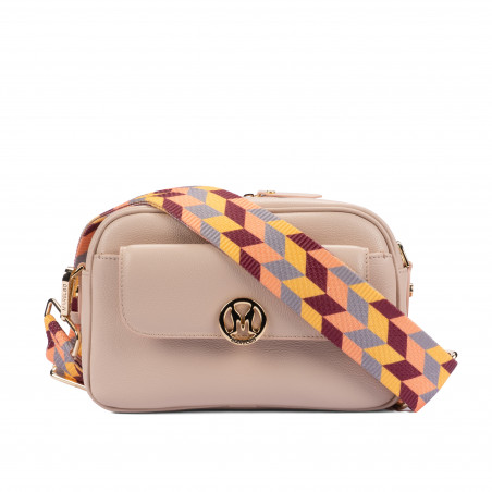 Női válltáska 014g biz púder rózsa