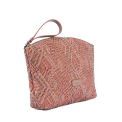 Női kézitáska 213g 01 rózsaszín kombinált motívummal