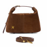 Női kézitáska 037-1g suede barna