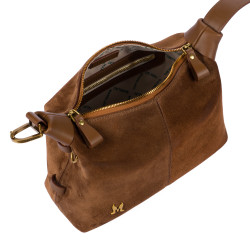 Női kézitáska 037-1g suede barna
