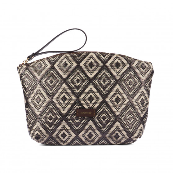 Női kézitáska 213g raffia kakaó