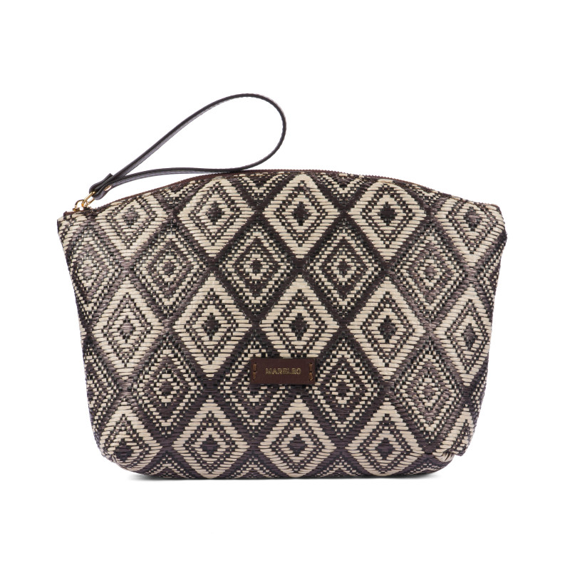 Női kézitáska 213g raffia kakaó
