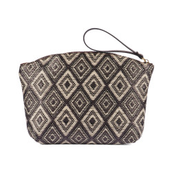 Női kézitáska 213g raffia kakaó