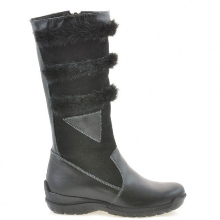 Cizme copii 3205 negru combinat