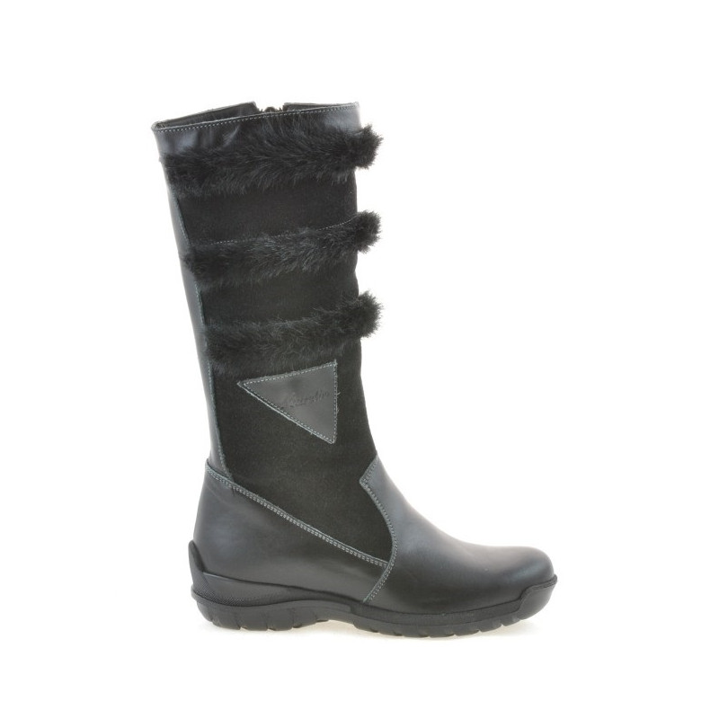 Cizme copii 3205 negru combinat