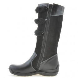 Cizme copii 3205 negru combinat