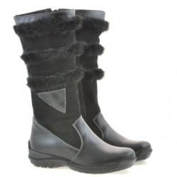 Cizme copii 3205 negru combinat