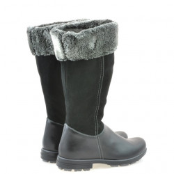Cizme dama 3224 negru combinat