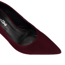 Női elegáns cipő 1366 bordó velúr