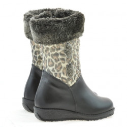 Cizme copii mici 24c negru+tigris