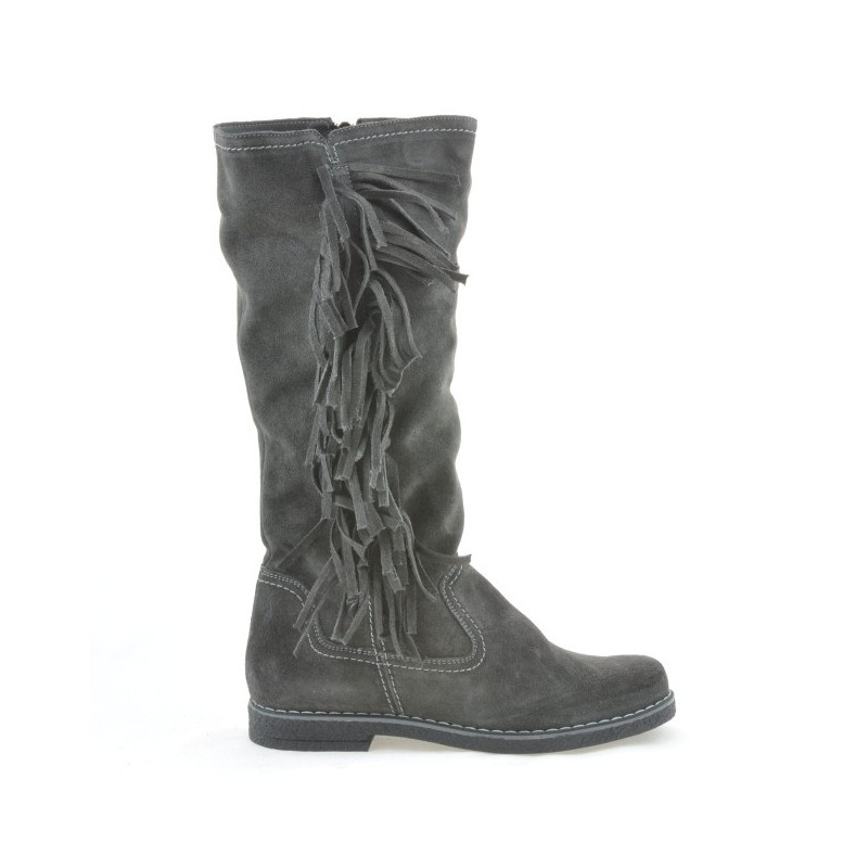 Cizme dama 3243 antracit velur