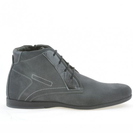 Ghete barbati 474 gri velur Ghete barbati 474 gri velur
