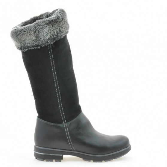 Cizme copii 3203 negru combinat Cizme copii 3203 negru combinat