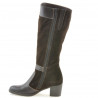 Cizme dama 3260 cafe combinat