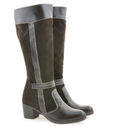 Cizme dama 3260 cafe combinat