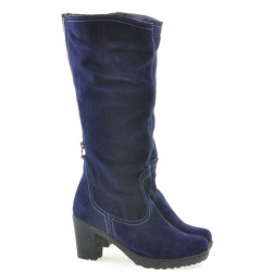 Cizme dama 3258 indigo velur