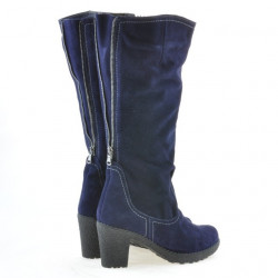 Cizme dama 3258 indigo velur