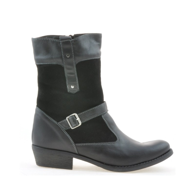 Ghete dama 289 negru combinat