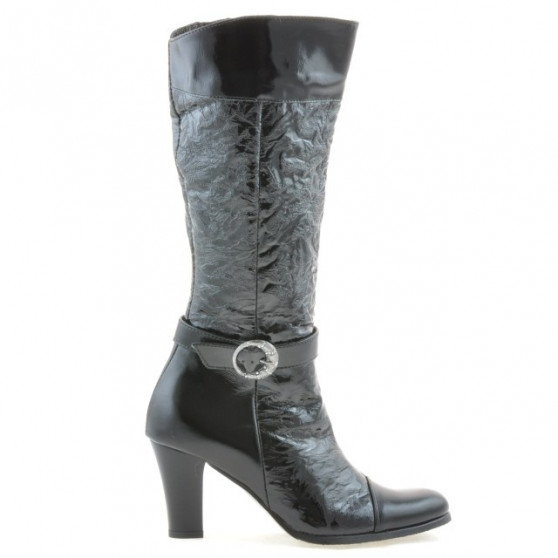 Cizme dama 017 crep lac negru Cizme dama 017 crep lac negru