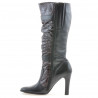 Cizme dama 008-2 negru+bordo combinat