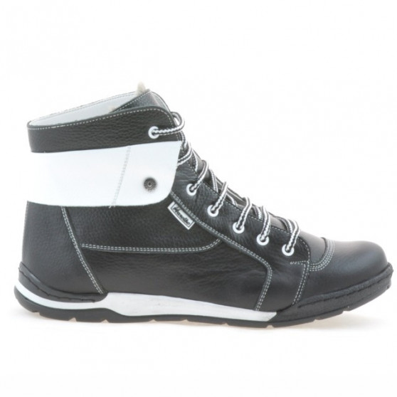 Ghete barbati 421 negru+alb Ghete barbati 421 negru+alb