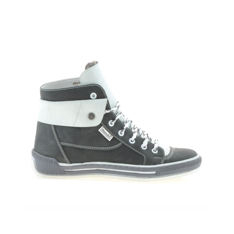 Ghete dama 258 tuxon gri+alb