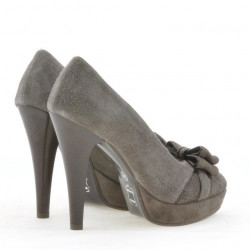 Pantofi eleganti dama 1095 capucino antilopa
