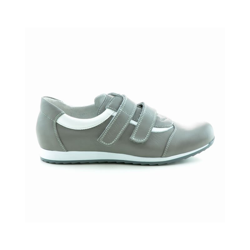 Pantofi sport dama 194 gri+alb