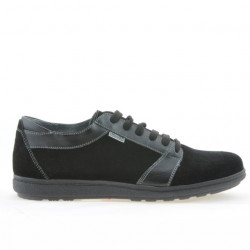 Pantofi sport barbati 723 negru velur 