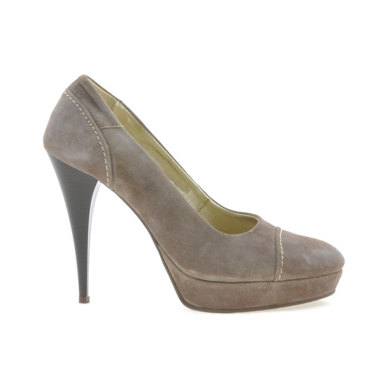 Pantofi eleganti dama 1082 capucino antilopa