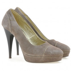 Pantofi eleganti dama 1082 capucino antilopa