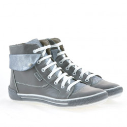 Ghete dama 258 gri combinat