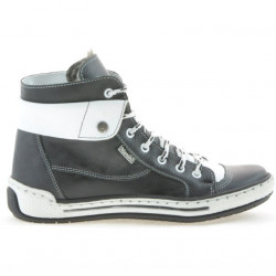 Ghete dama 258 biz negru+alb
