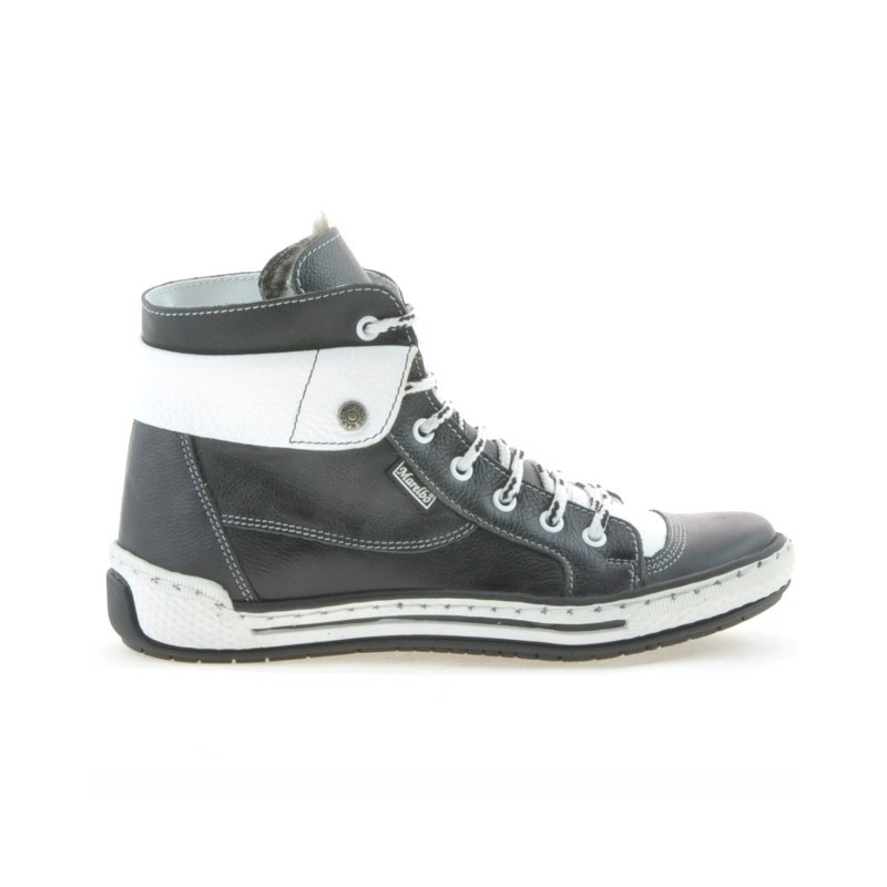 Ghete dama 258 biz negru+alb