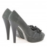 Pantofi eleganti dama 1095 gri antilopa