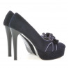 Pantofi eleganti dama 1095 indigo antilopa+mov