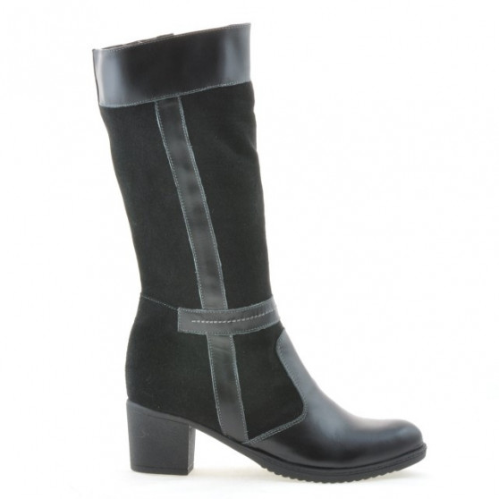 Cizme dama 3250 negru combinat Cizme dama 3250 negru combinat